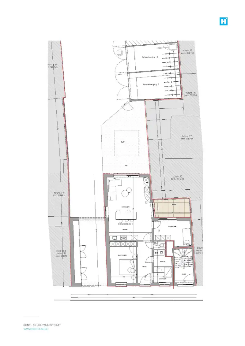 Gelijkvloers nieuwbouw appartement met zonnige tuin te Gent foto 15