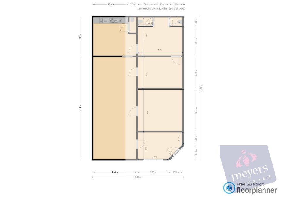 Kantoor- of handelsruimte met uiteenlopende mogelijkheden – Lambrechtsplein 2 & 4, Alken (155 m²) foto 16