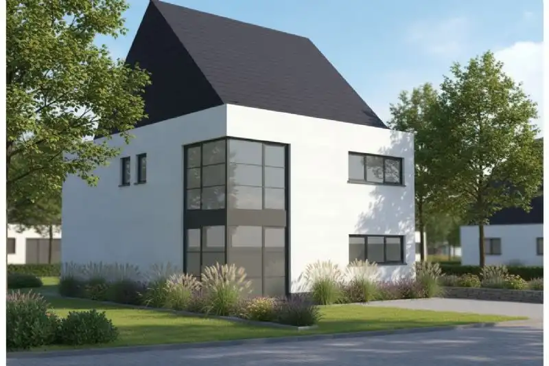 Nieuw te bouwen halfopen woning te Roeselare. foto {{pictureIndex}}