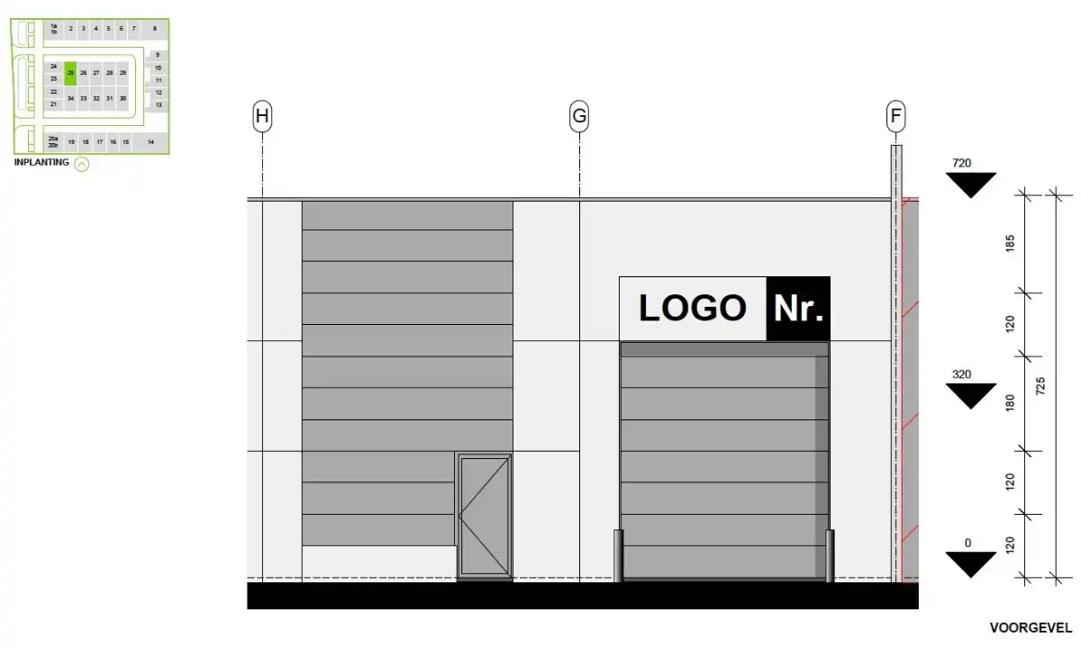 Goed geïsoleerde (vorstvrij) NB OPSLAGRUIMTE (288m²) TE HUUR, inclusief 3 private parkeerplaatsen voor de deur op industriezone te Aalter. foto 10