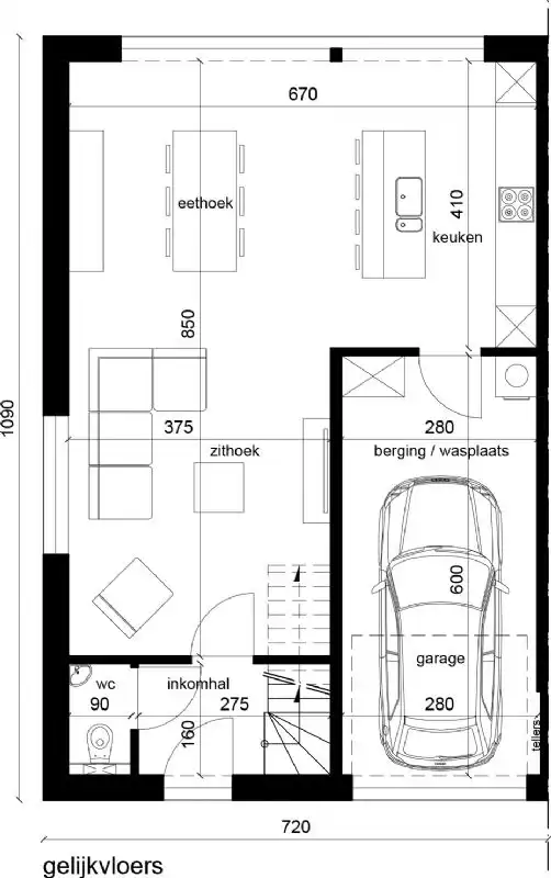 Nieuw te bouwen halfopen woning te Meulebeke. foto 3
