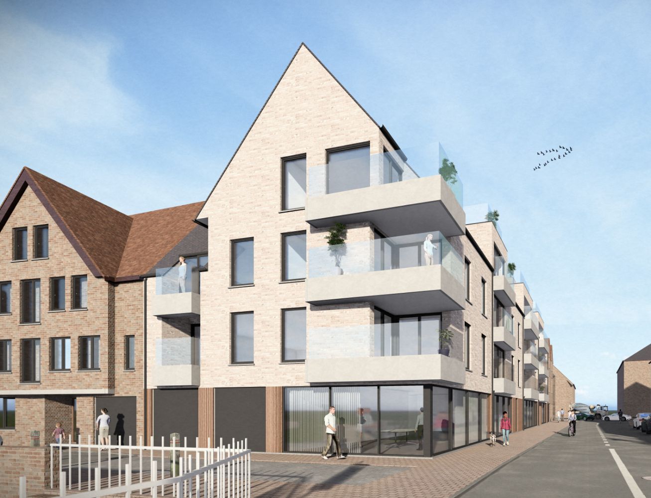 VEURNE: Nieuwbouwresidentie THE BRIDGE op enkele stappen van het bruisende centrum van Veurne, 17 appartementen met 2 of 3 slpks, op topligging! foto 3
