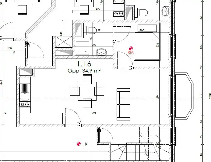 EENSLAAPKAMERAPPARTEMENT IN SINT-IDESBALD - Diga Verde  1.21 foto 10