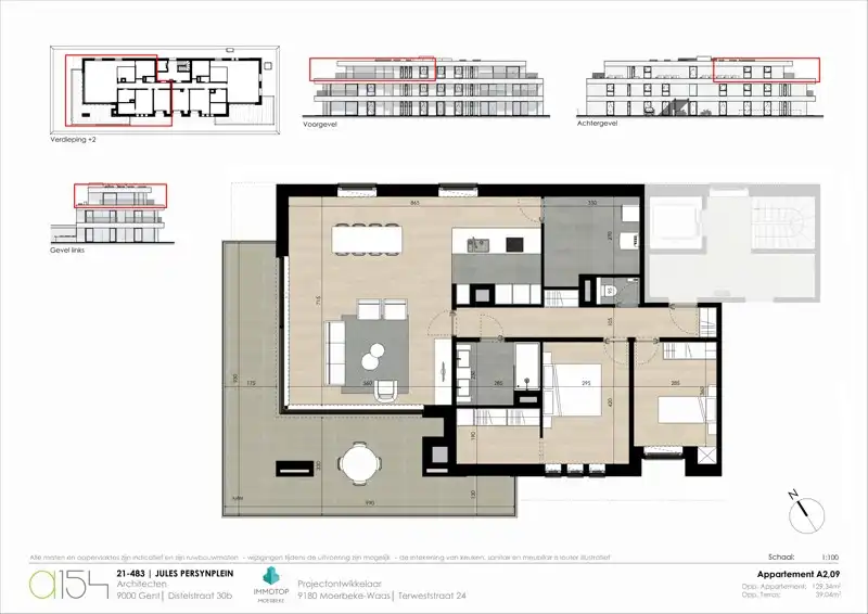 MOGELIJKHEID AANKOOP NIEUWBOUW à 6% BTW - LUXUEUS PENTHOUSE TE KOOP OP TOPLOCATIE IN LOCHRISTI (WACHTEBEKE) - PRIJS INCLUSIEF ONDERGRONDSE PARKEERPLAATS EN KELDERBERGING foto 18