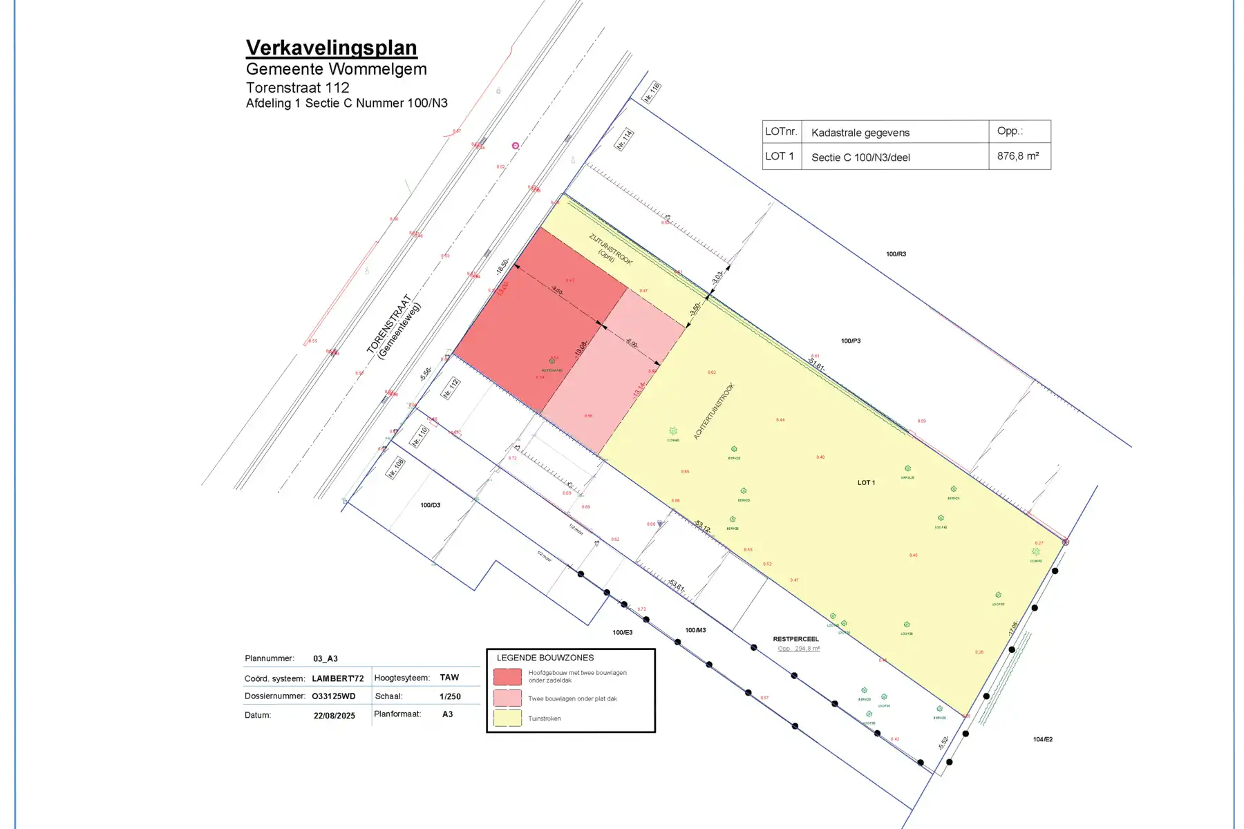 Bouwgrond van 876,80 m² voor ruime halfopen woning. foto 3