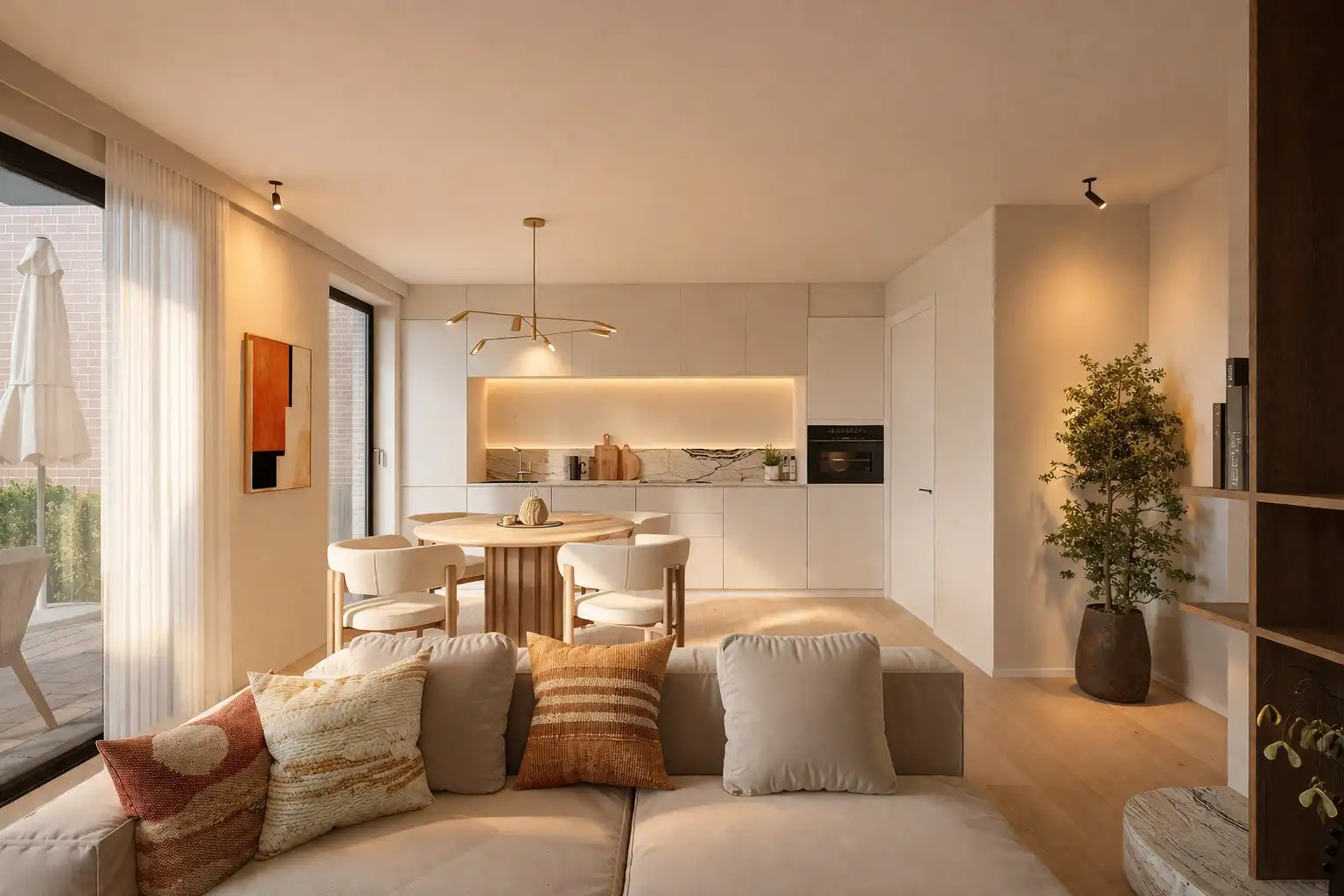 Nieuwbouwappartement met zonnige tuin te Maldegem foto 2