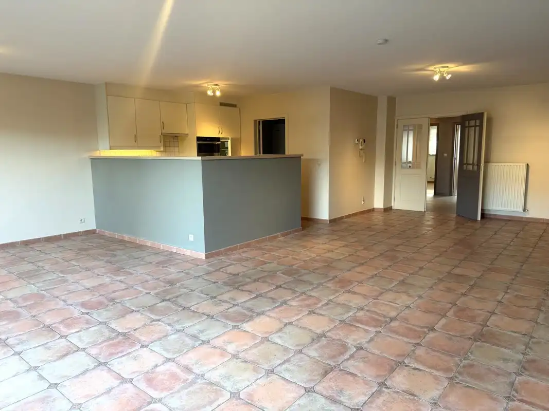 Ruim gelijkvloersappartement met 2 slaapkamers, omheind terras en garage met automatische poort. foto 4