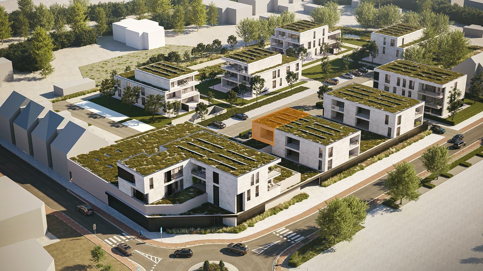 Luxueus 2-slpk app met Z-terras afgewerkt naar jouw wensen in uniek woonerf Corcela te Koersel foto {{pictureIndex}}