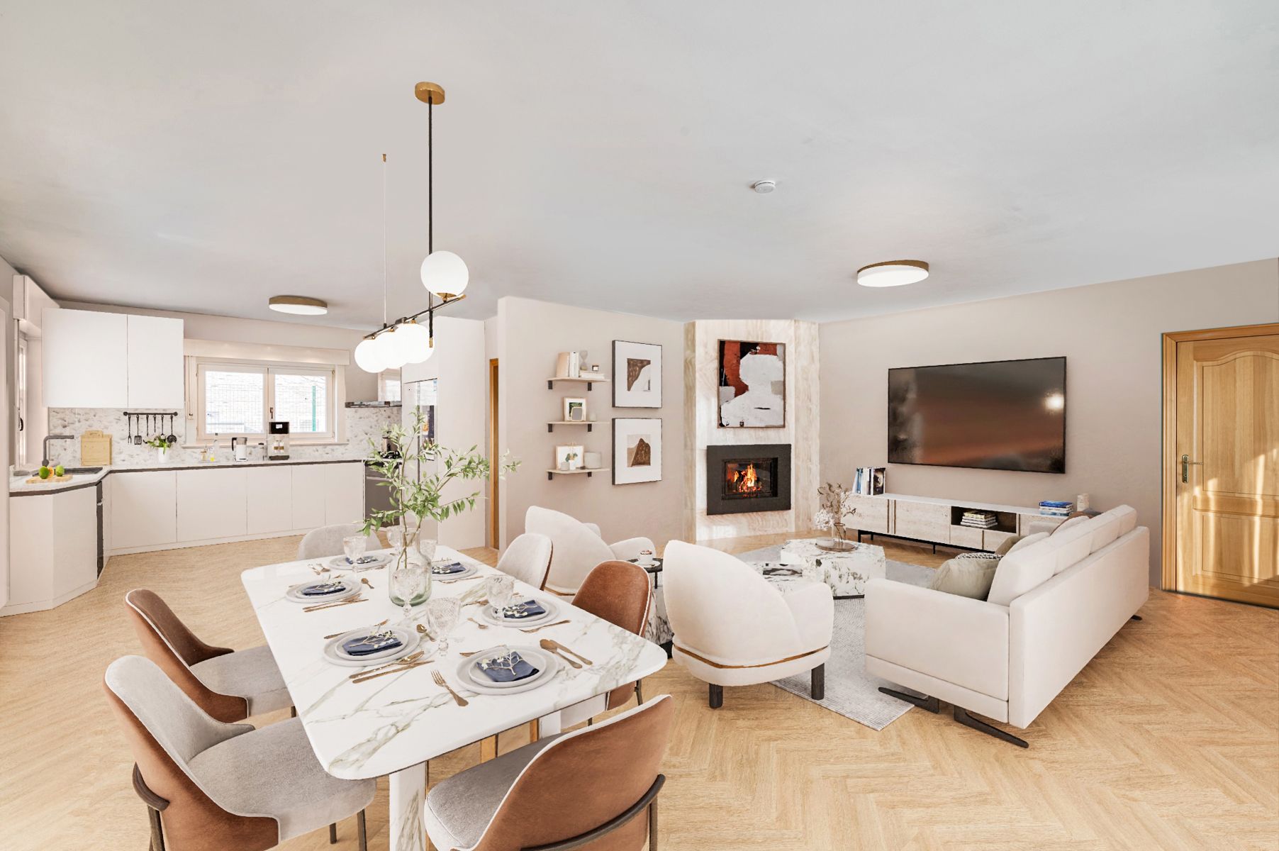 Ruime open bebouwing met zonnepanelen in residentiële wijk foto 8