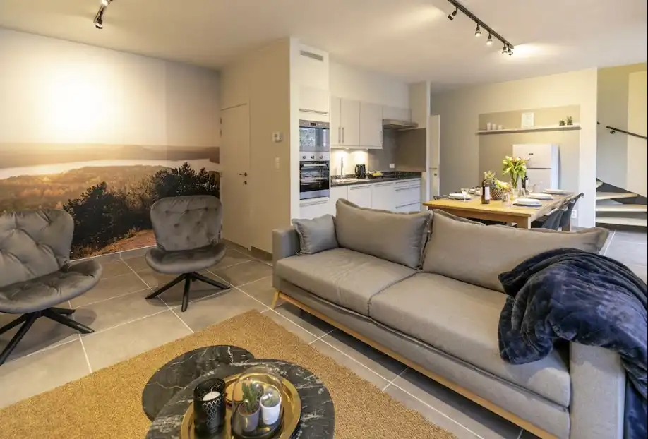 Stijlvol duplex-appartement met 2 slaapkamers en parkeerplaats te huur op toplocatie in Maasmechelen. foto 6