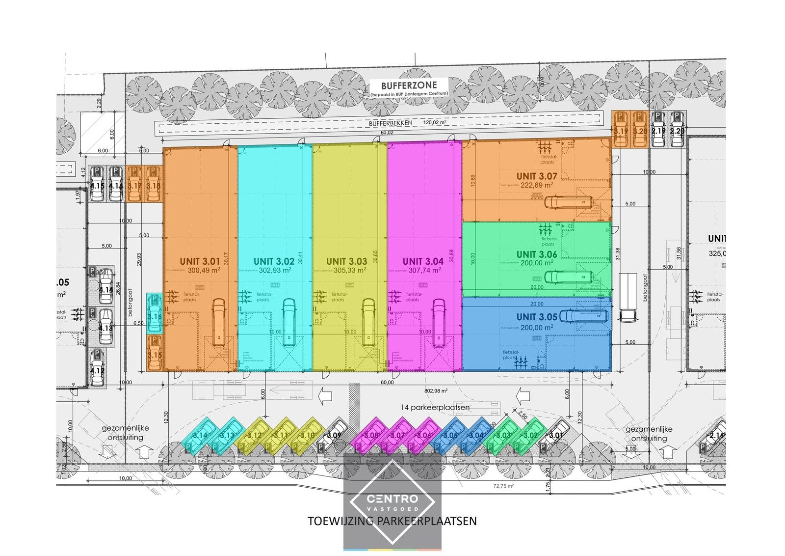 NB-magazijn van ±305m² mét 3 parkeerplaatsen en moderne glaspartij in driehoek TIELT-DEINZE-WAREGEM ! foto 6