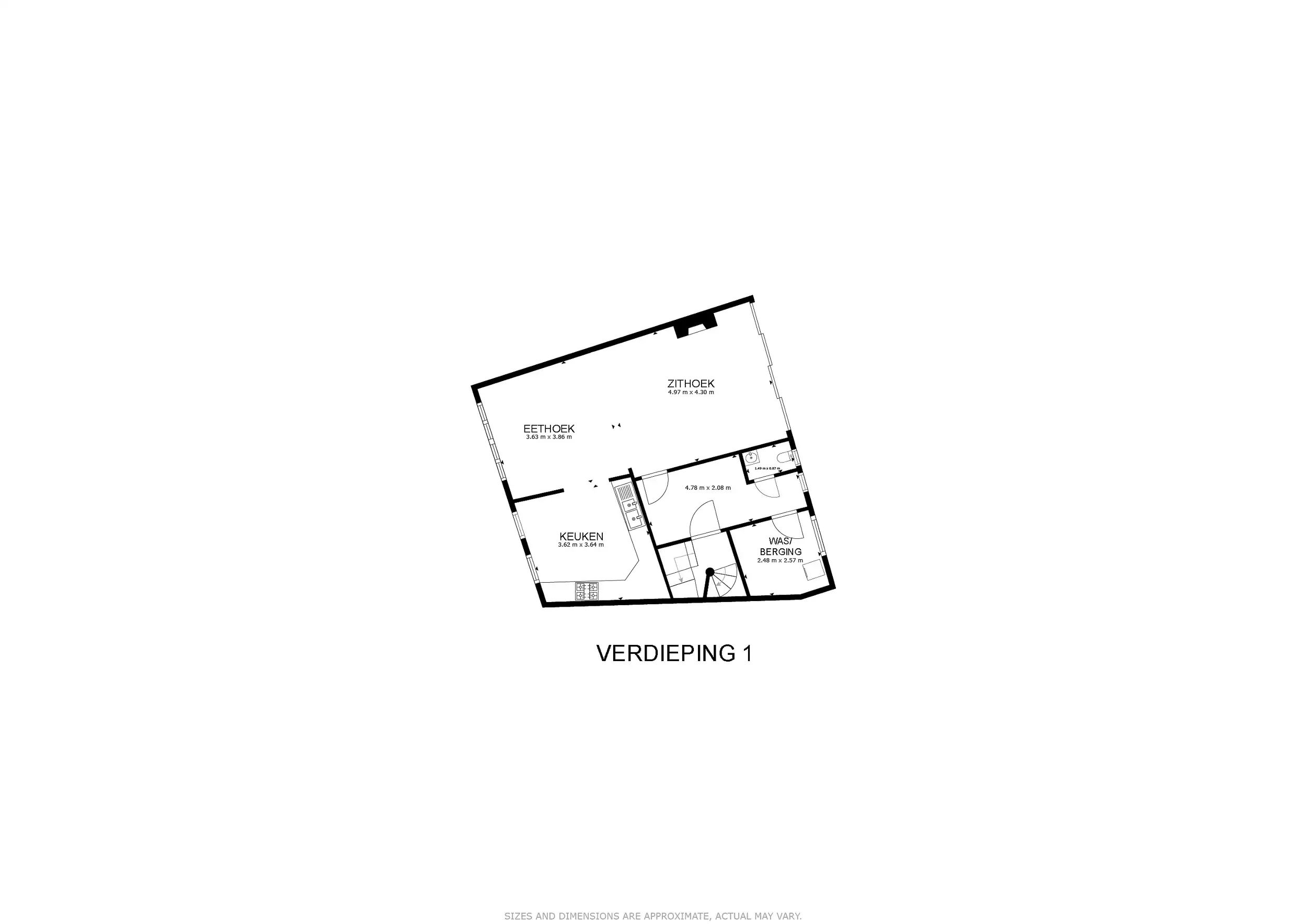 Uniek handelspand met duplex app. en tuin in hartje Wetteren foto 25
