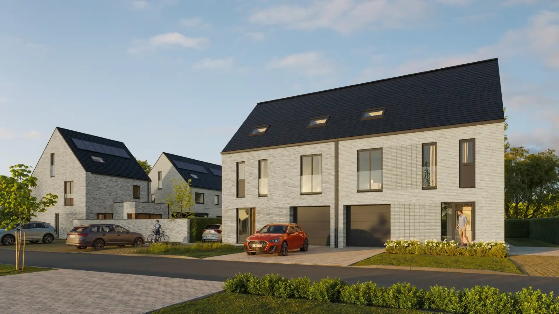 Ruime halfopen bebouwing met 3 slpk’s en garage foto {{pictureIndex}}