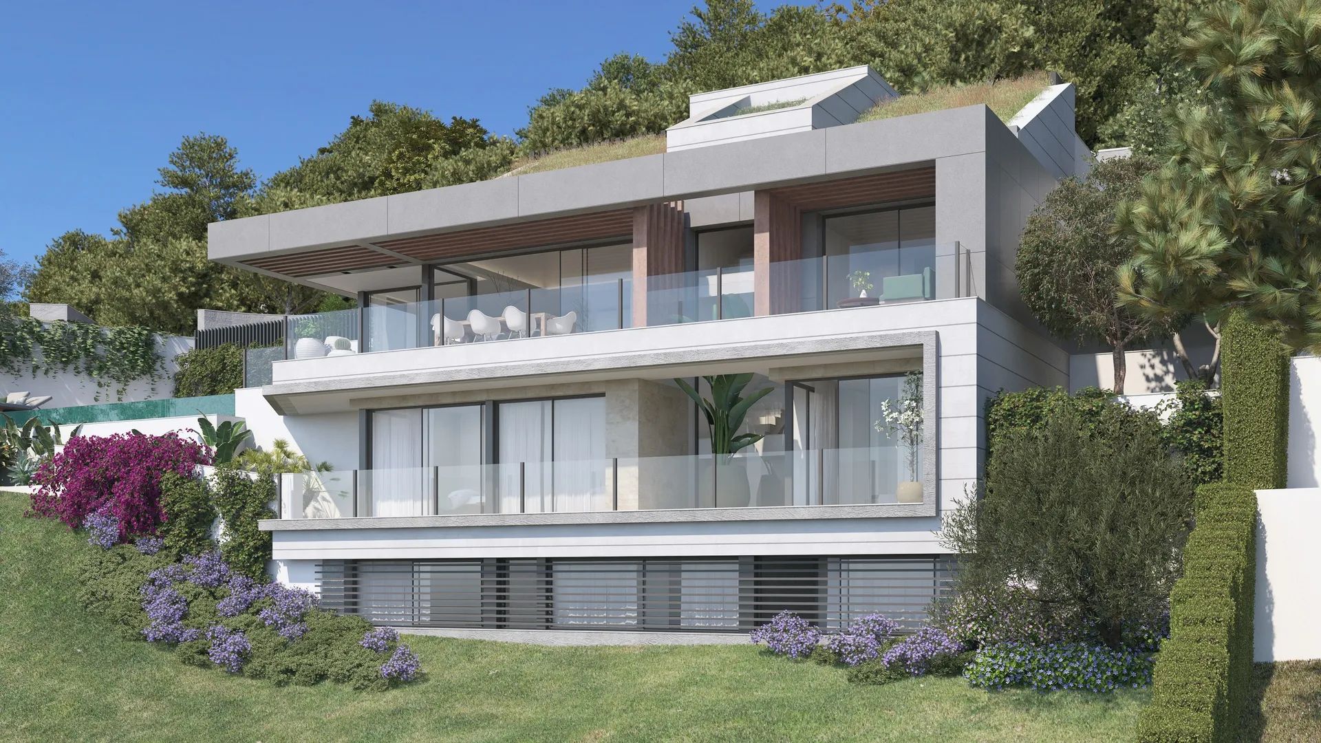 Exclusieve villa’s met panoramisch zeezicht en moderne luxe – jouw rustige toevlucht vlakbij Málaga! foto {{pictureIndex}}