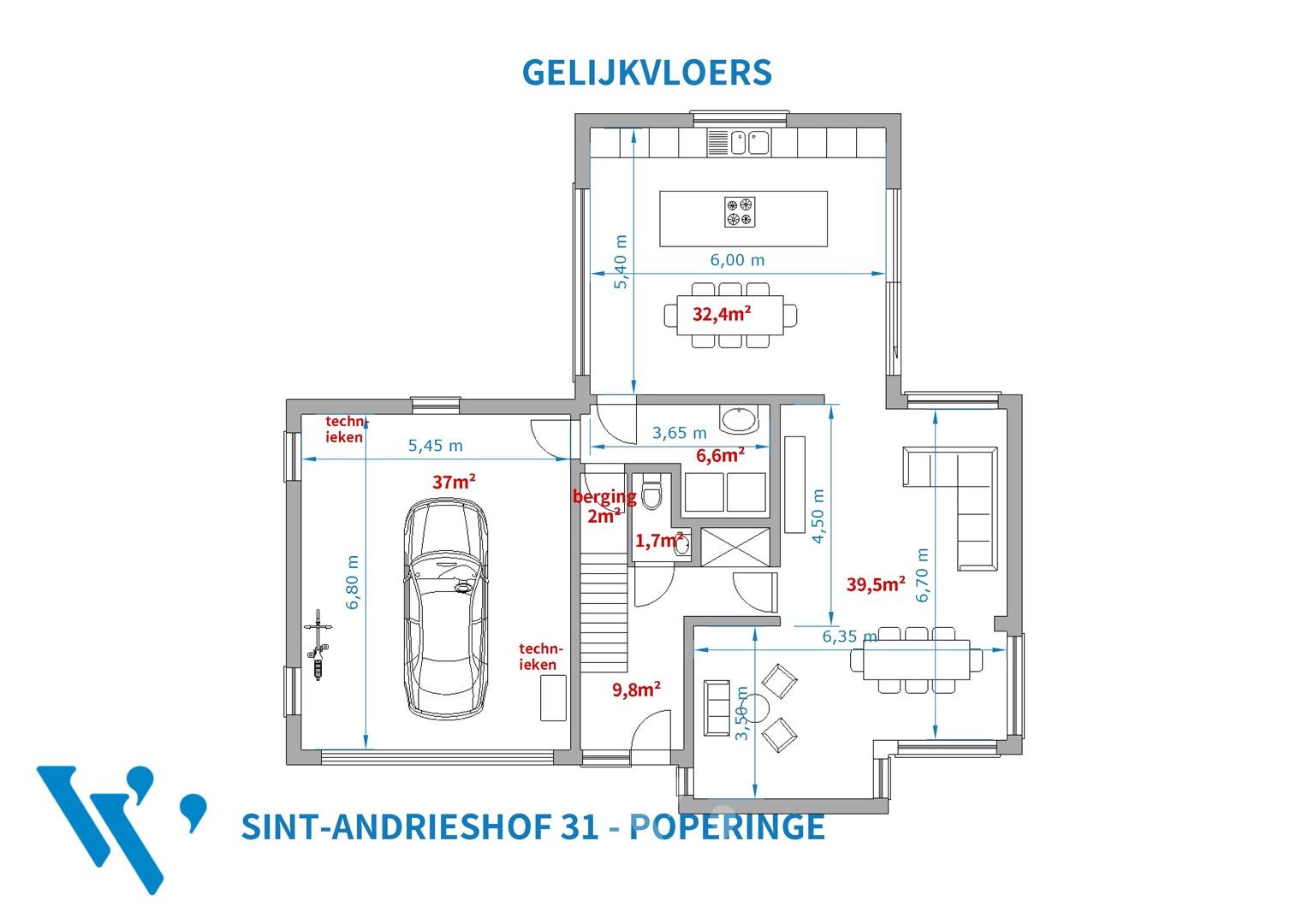 Nieuwbouwwoning met 4slpks, tuin en garage, in doodlopende straat. foto 22