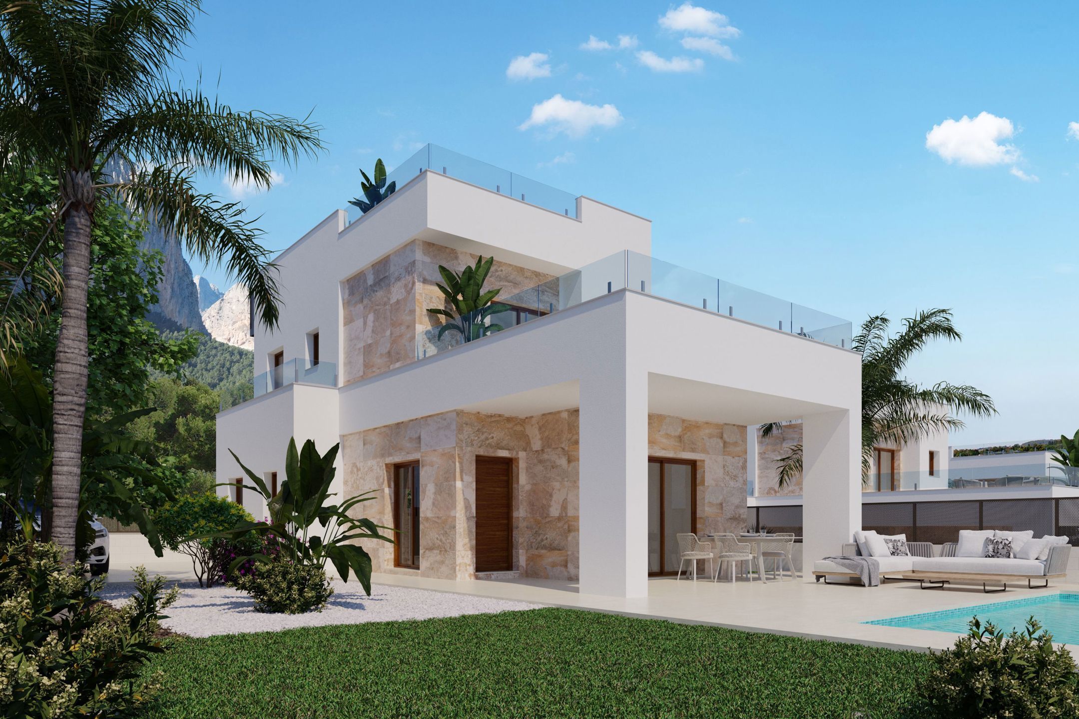 Spanje-sublieme villa's met zeezicht -bergvallei foto 5