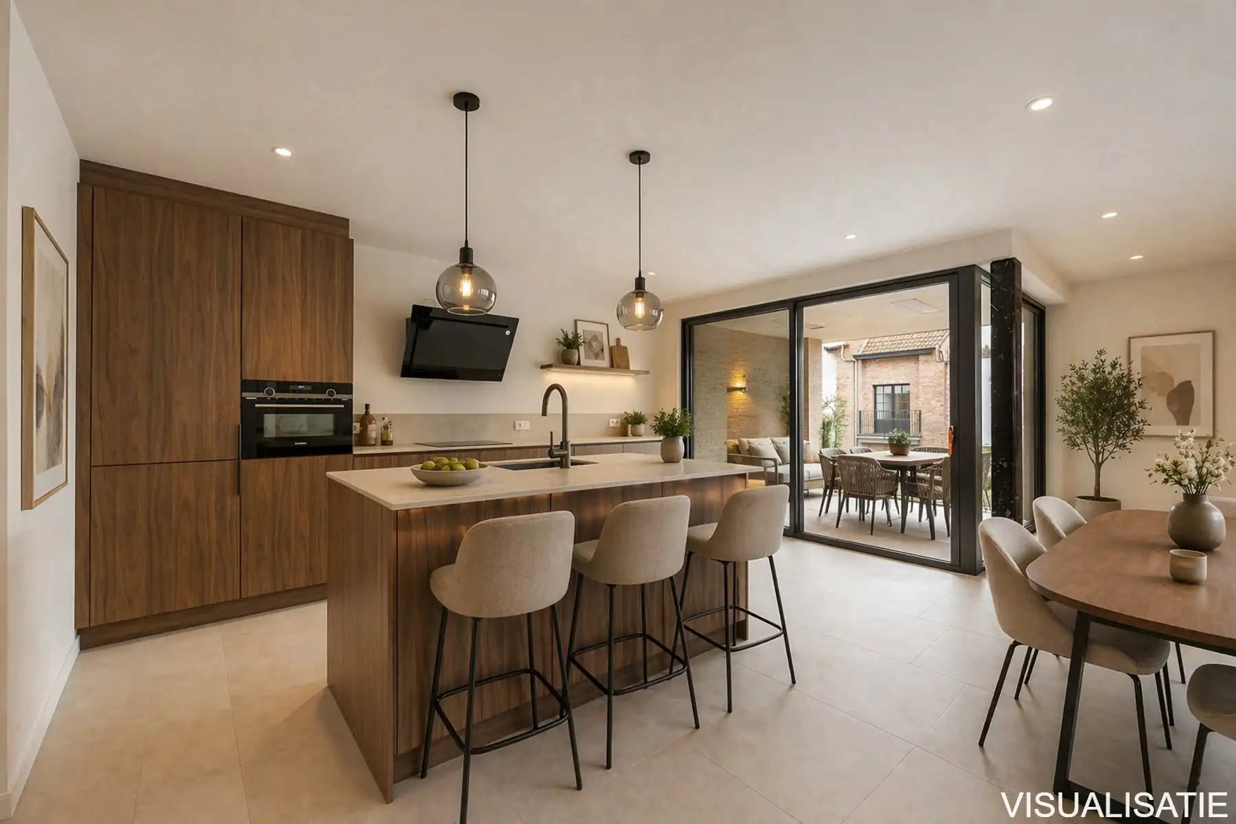 De Tram A1.3 - Appartement op de 1ste verdieping van 85m² met 2 slaapkamers en terras. foto 3