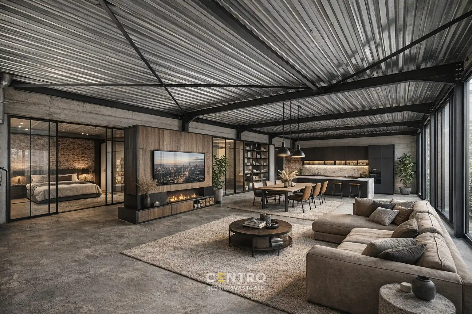 NB BEDRIJFSPAND bestaande uit MAGAZIJN met TOONZAAL/BURELEN en casco LOFT-APPARTEMENT met groot TERRAS. Op ambachtelijke zone "Schatting" te Zedelgem foto 7