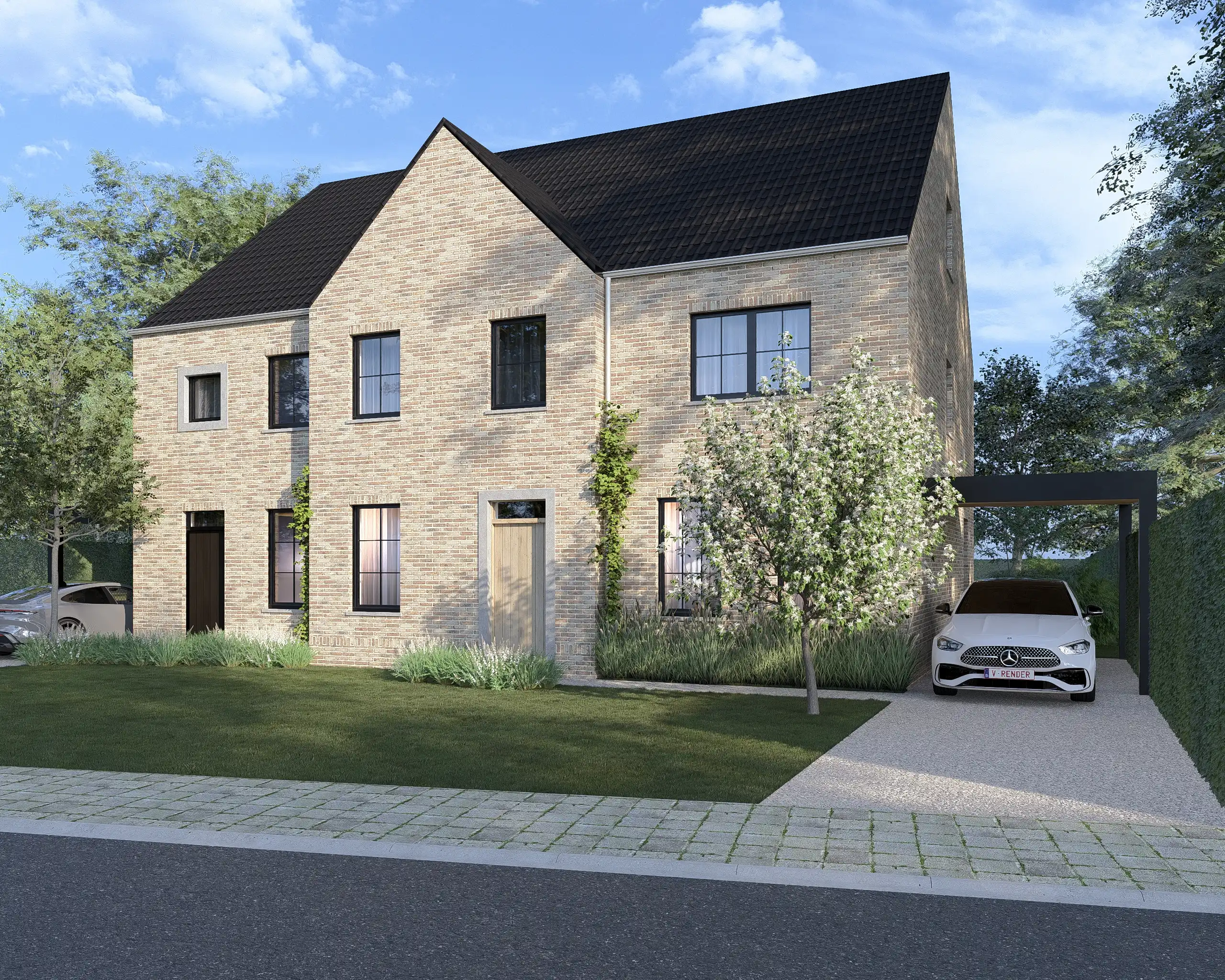TE KOOP: Twee halfopen nieuwbouwwoningen op ruime percelen tot 6a 65ca in Gerdingen (Bree) foto 9