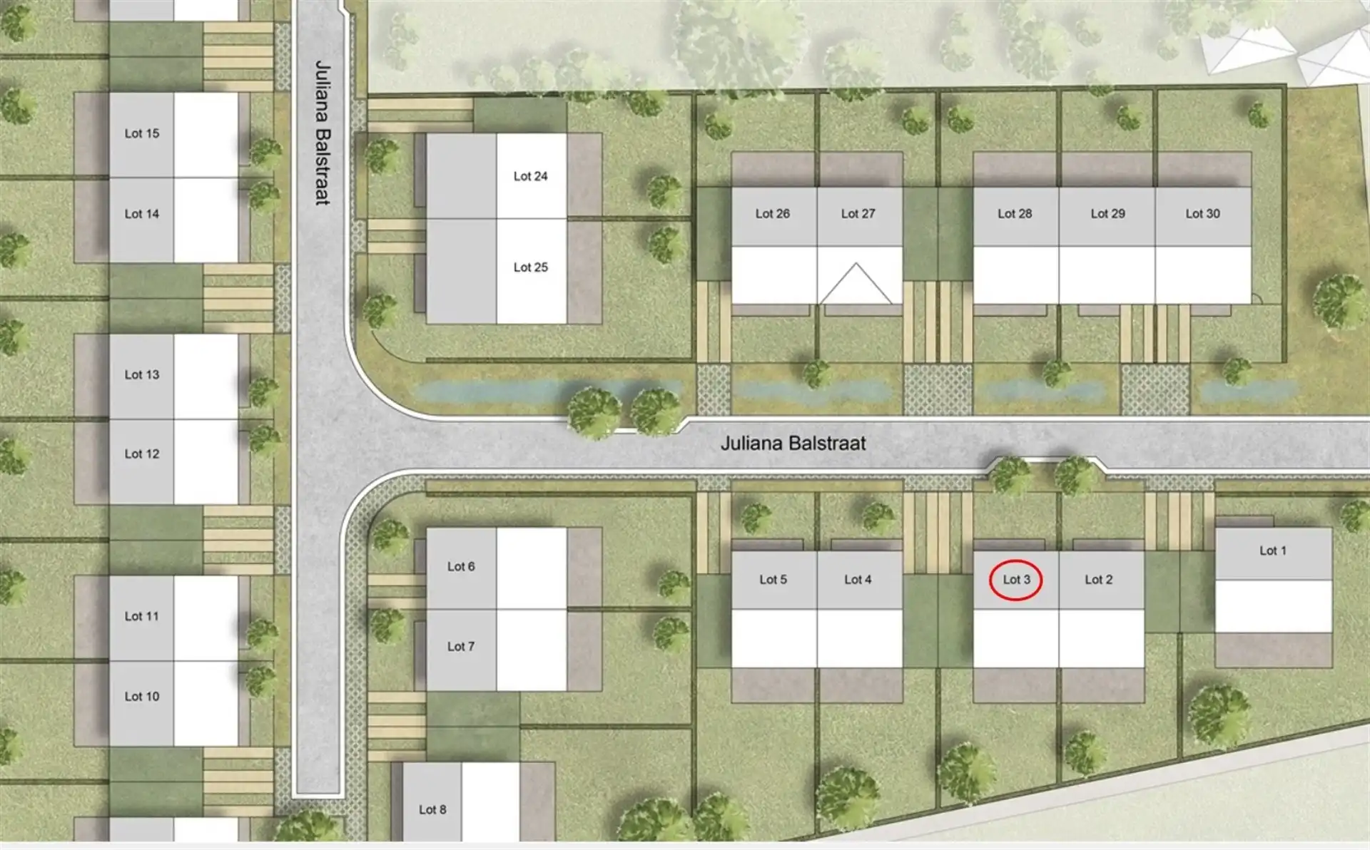 Perceel bouwgrond voor halfopen bebouwing in nieuw woonproject De Klingerie (271m²) foto 2
