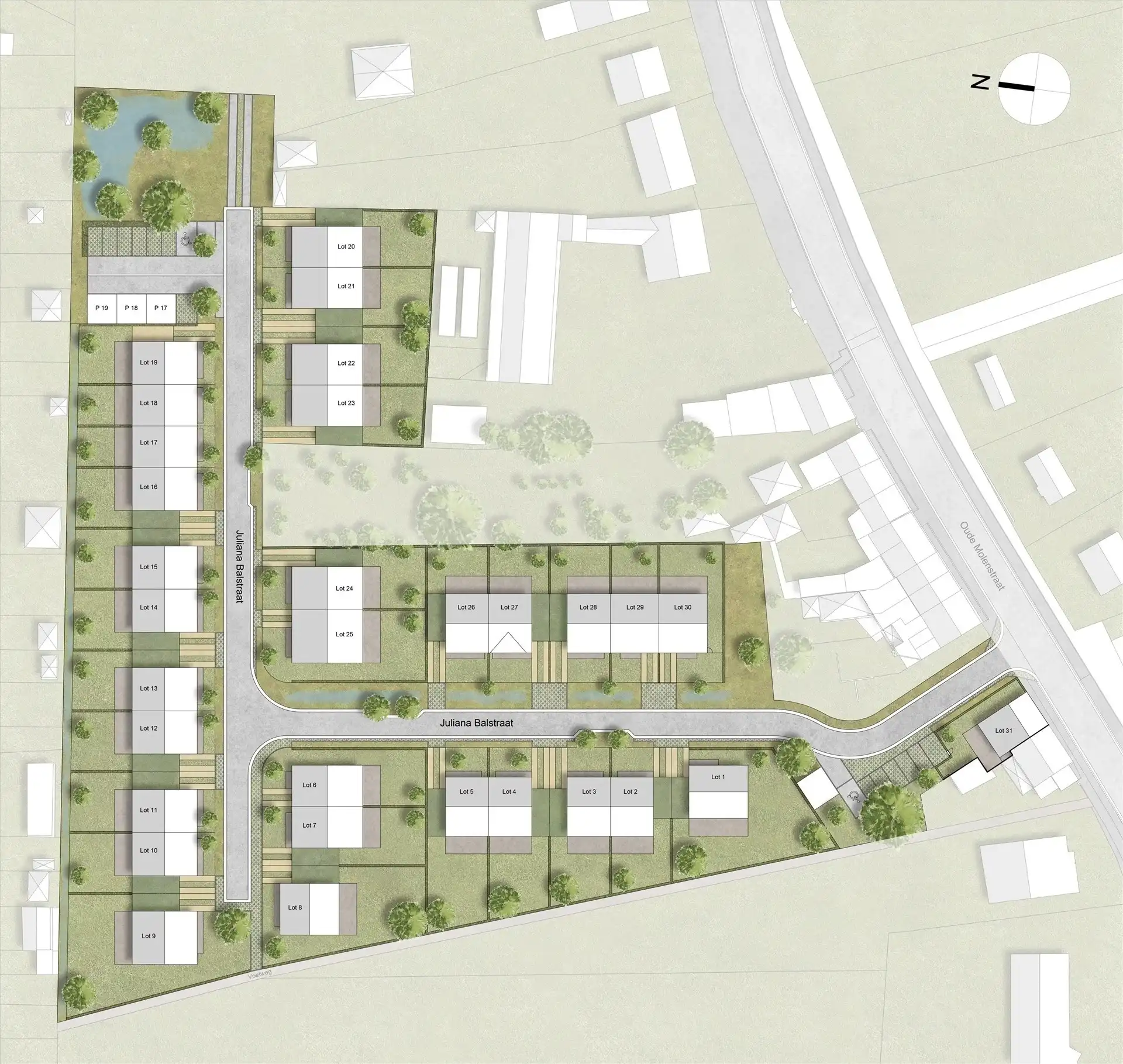 Perceel bouwgrond voor halfopen bebouwing in nieuw woonproject De Klingerie (271m²) foto 2