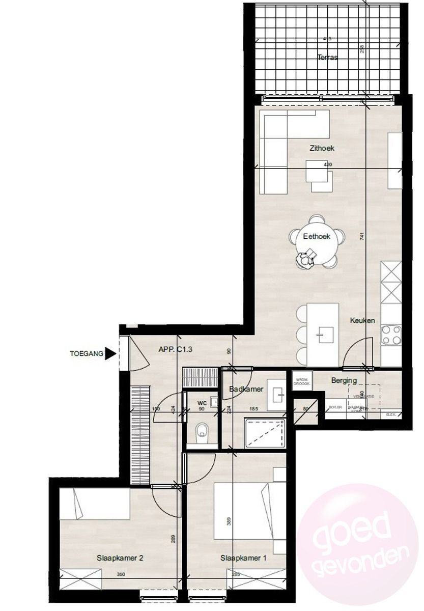 NIEUWBOUW  - 2 SLAAPKAMERS - PARKING - CENTRAAL foto 2