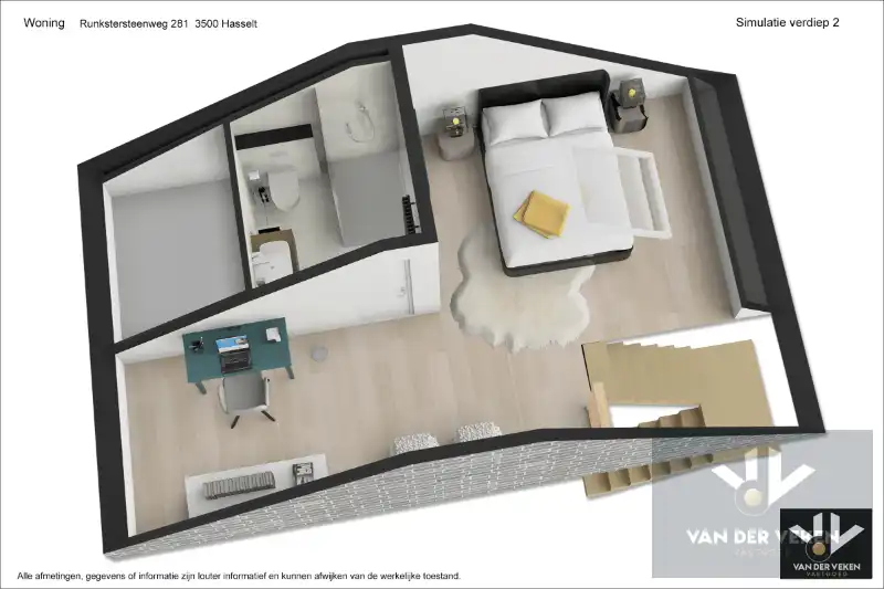 Volledig gerenoveerde, instapklare en energiezuinige rijwoning met 4 slaapkamers, 2 badkamers, zonnig terras, omheinde tuin en toegang achteraan net buiten de Grote Ring van Hasselt. foto 27