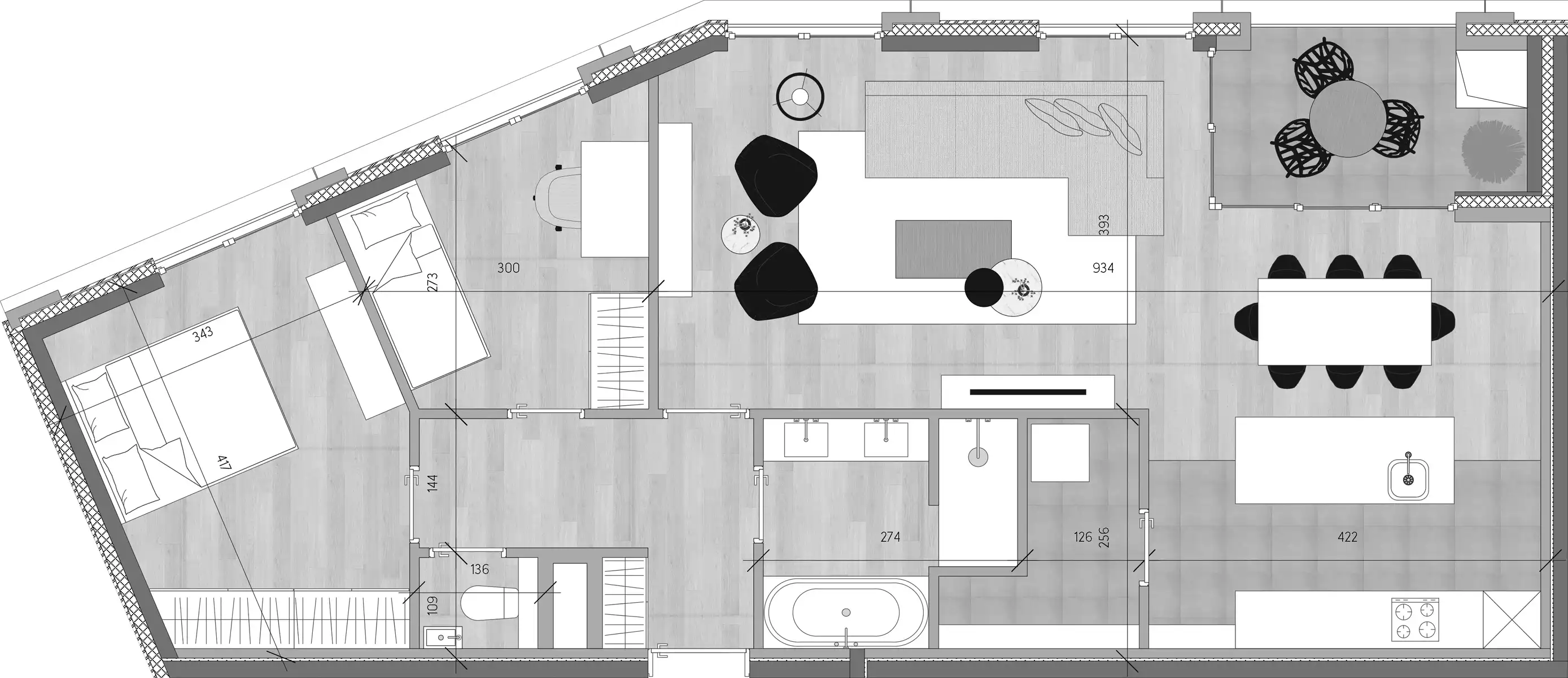 2-slpk gemeubeld app. in het Zuid van Antwerpen Centrum foto 13
