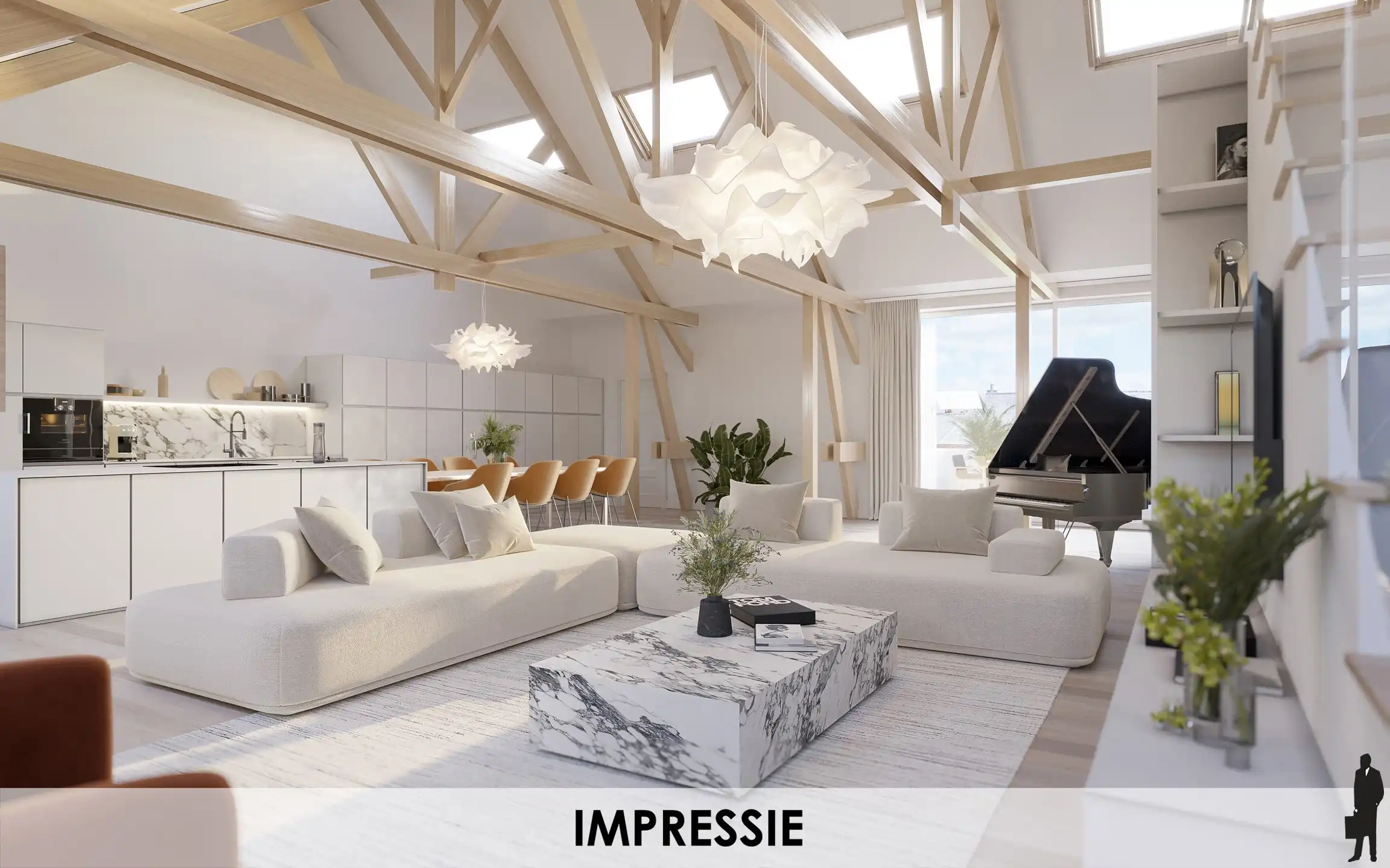 Penthouse van 264m² + terras in een uniek historisch kader foto 11