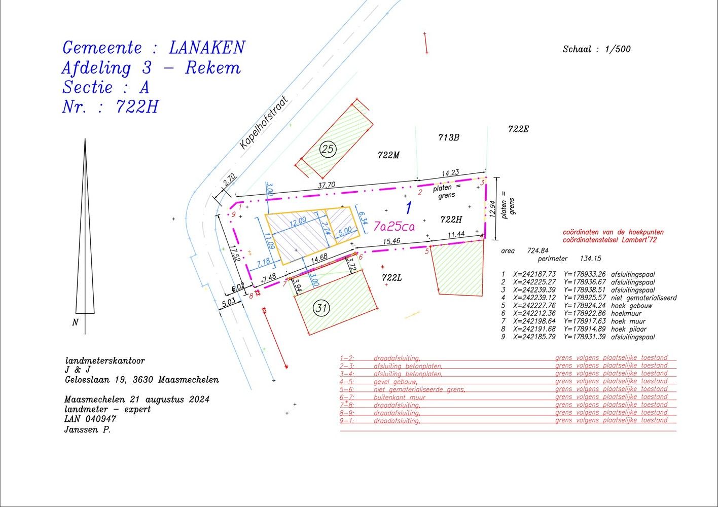 Bouwgrond van 07a 25ca (725 m²) geschikt voor een open bebouwing, rustig gelegen te Lanaken-Rekem foto 3