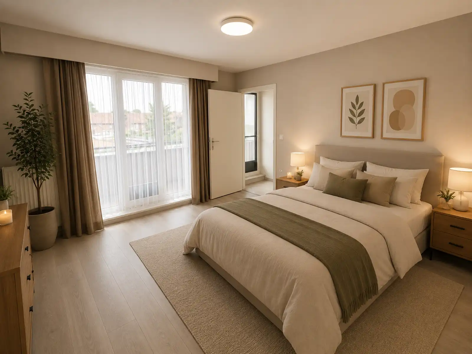 Ruim appartement in het centrum met 2 slaapkamers  en terras foto 11