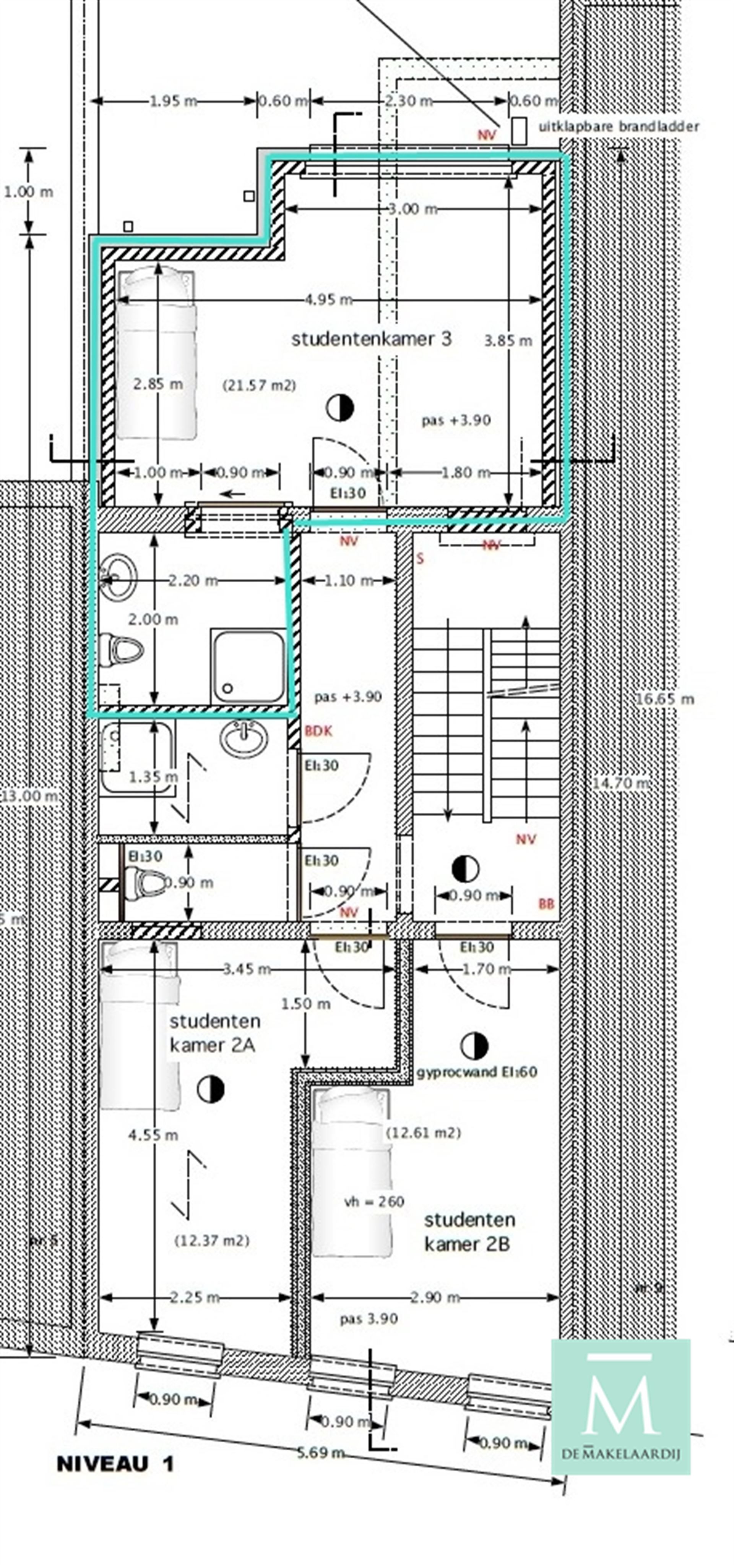 STUDENTS ONLY! Gemeubelde studentenkamer in hartje Mechelen - EERSTE BEWONING NA RENOVATIE  foto 4