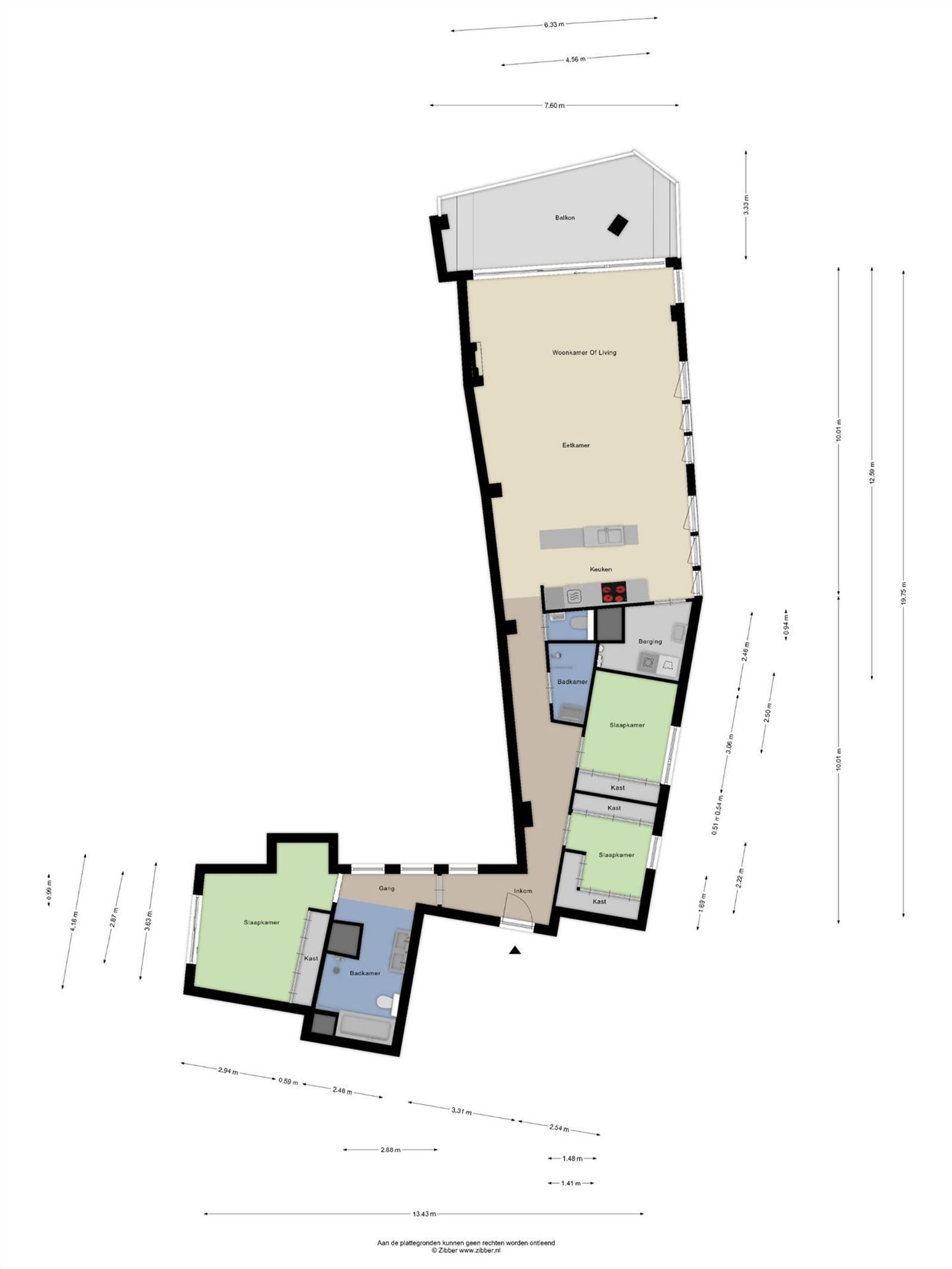 Appartement met 3 slaapkamers en terras  foto 25
