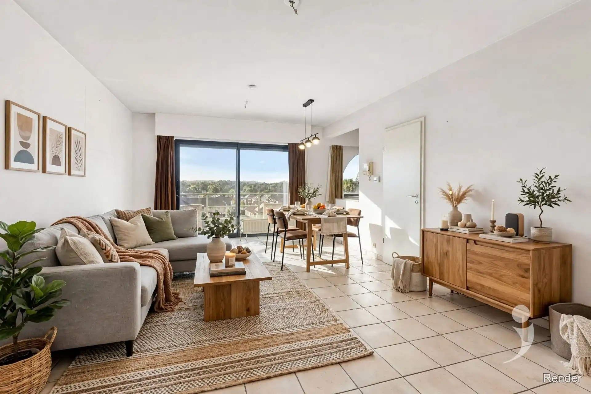 Zuidgericht duplexappartement met terras, garagebox en fantastisch uitzicht foto 2