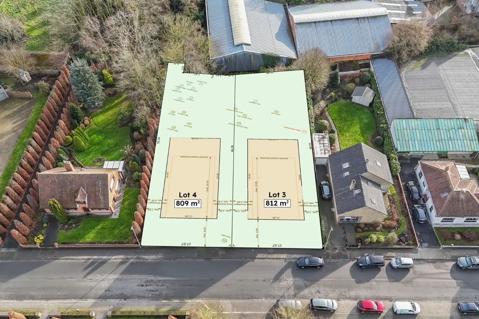 Bouwgrond voor villabouw in het centrum van Oudenburg! foto {{pictureIndex}}