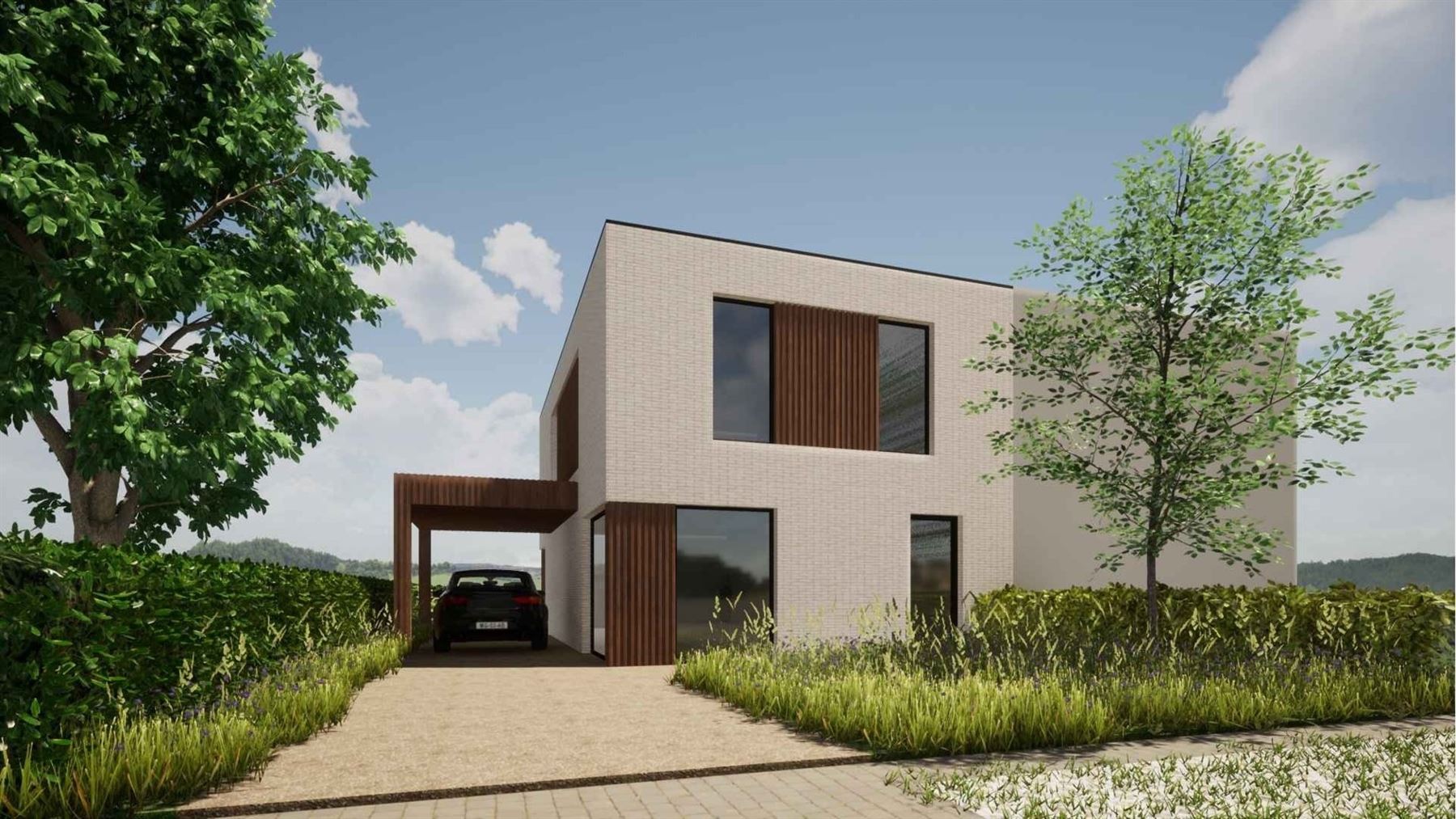 Energiezuinige nieuwbouwwoning met carport in groene omgeving foto 3