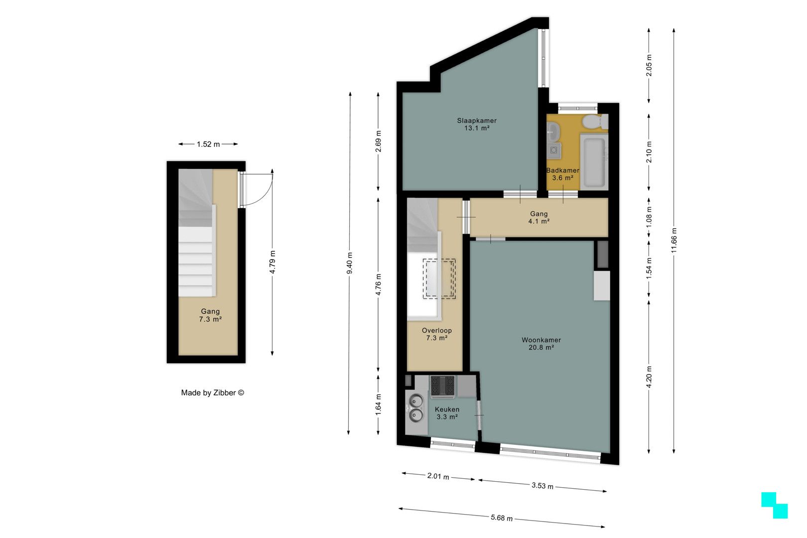 Appartementsgebouw met 3 appartementen en handelszaak nabij Patershol foto 29