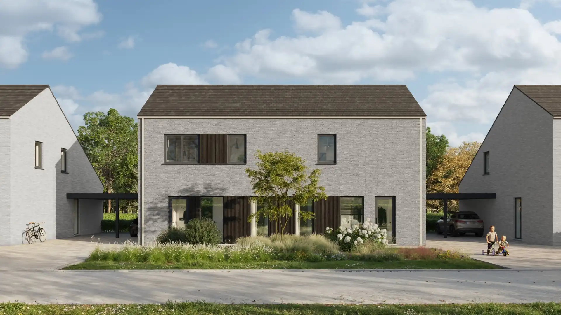 Energiezuinige halfopen bebouwing met 3 slpk’s en carport foto 2