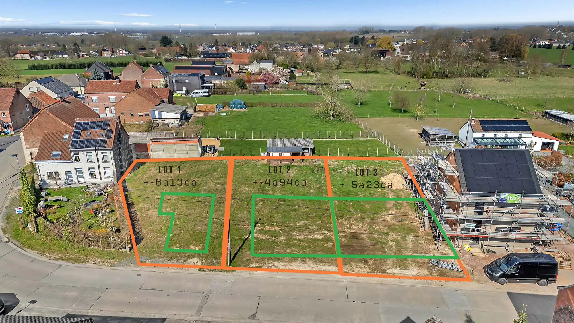 Rustig gelegen bouwgrond voor halfopen bebouwing te Meerbeke foto 2