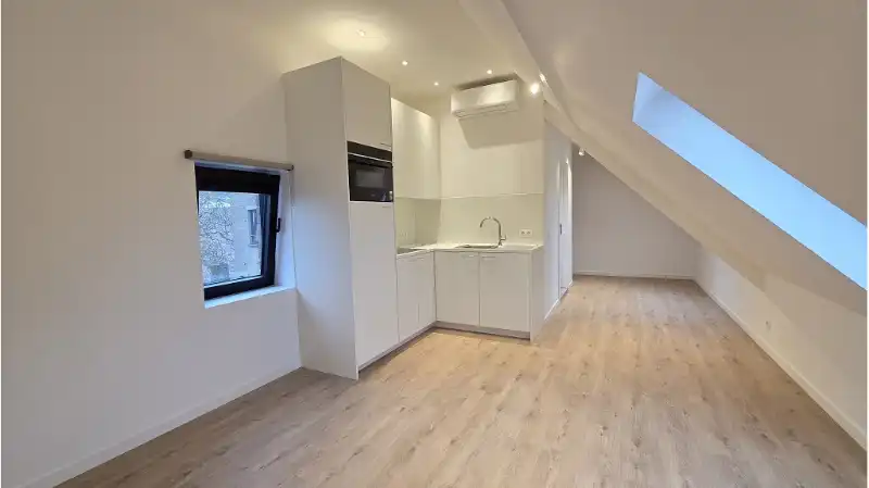 Volledig vernieuwd 1-slaapkamerappartement te huur in Brugge foto {{pictureIndex}}