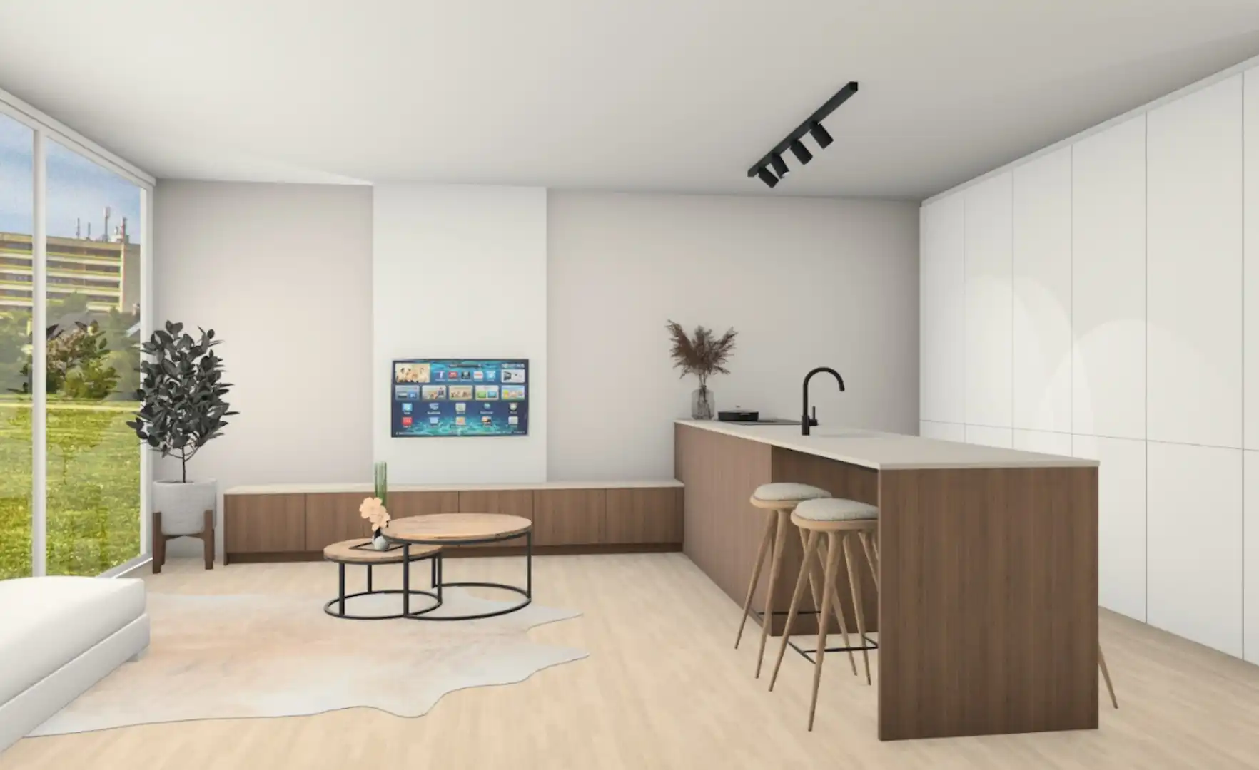 NIEUWBOUW GELIJKVLOERSAPPARTEMENT MET 1 SLAAPKAMER ONDER AANKOOP VAN 6% BTW IN HET CENTRUM VAN KERMT foto 2