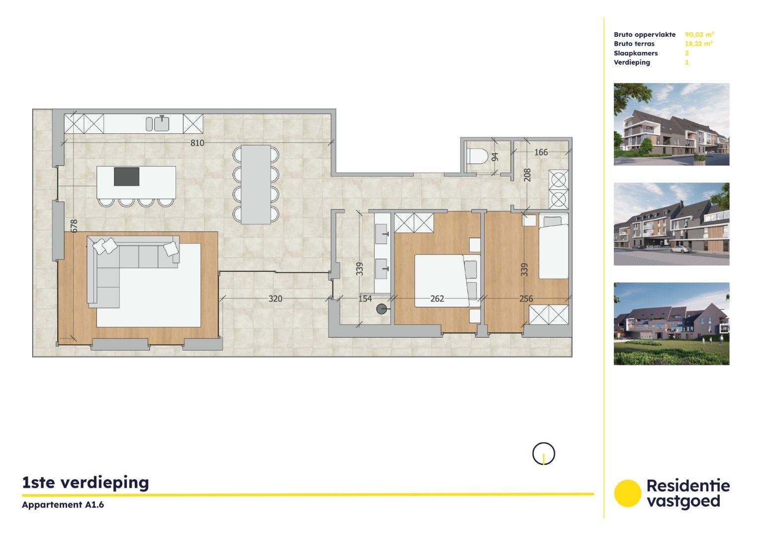 Kwalitatief 2-slaapkamerappartement op eerste verdieping in Residentie Soetkin foto {{pictureIndex}}
