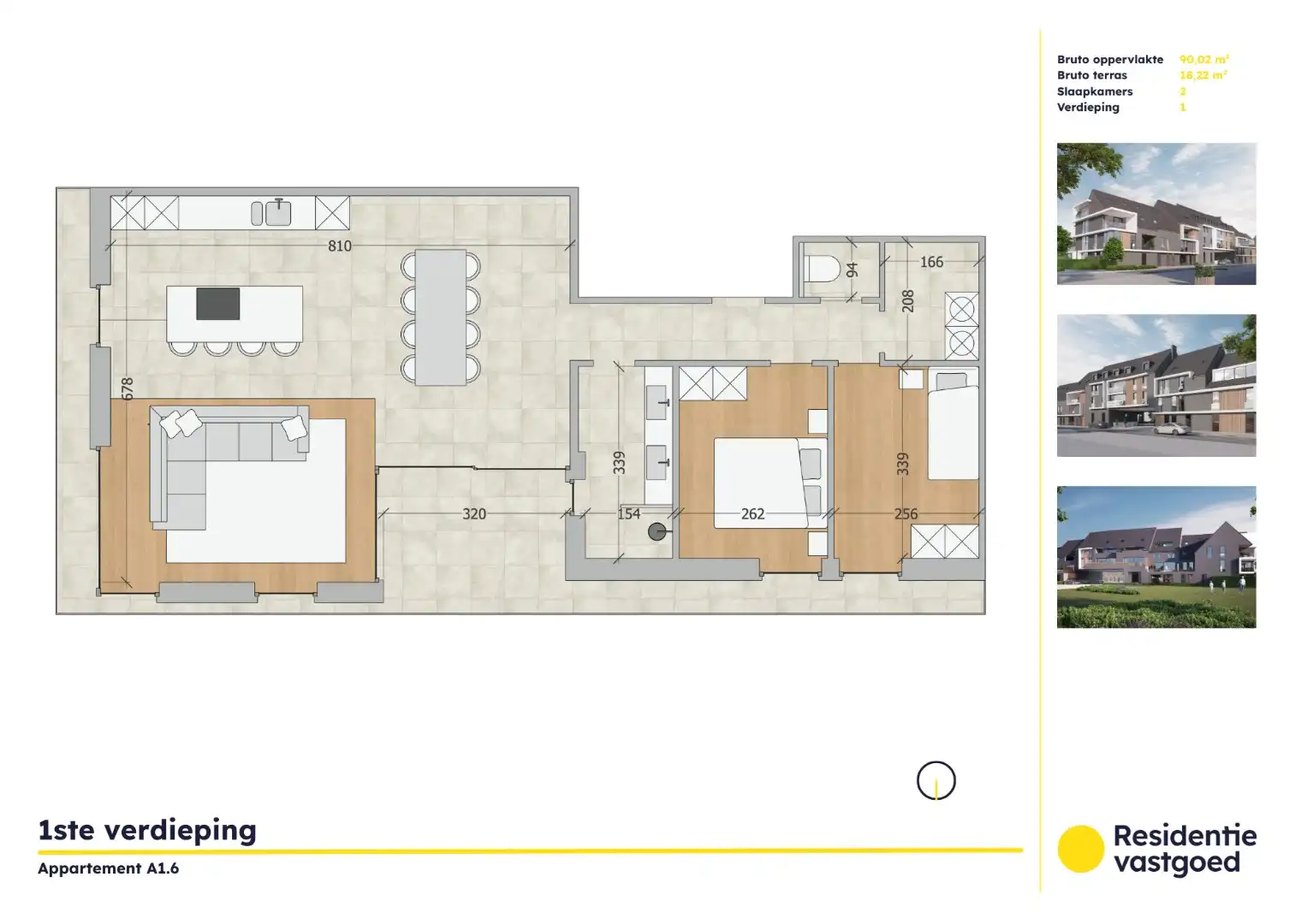 Kwalitatief 2-slaapkamerappartement op eerste verdieping in Residentie Soetkin foto {{pictureIndex}}