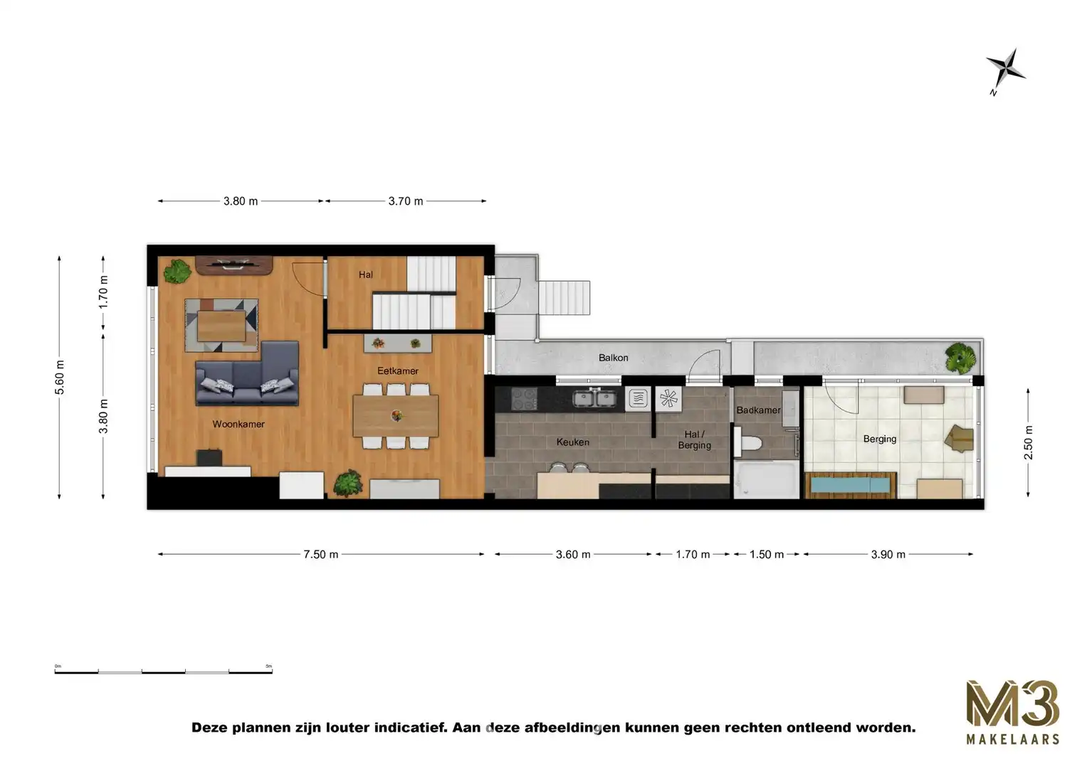 Ruime bel-étage woning met grote tuin foto 22