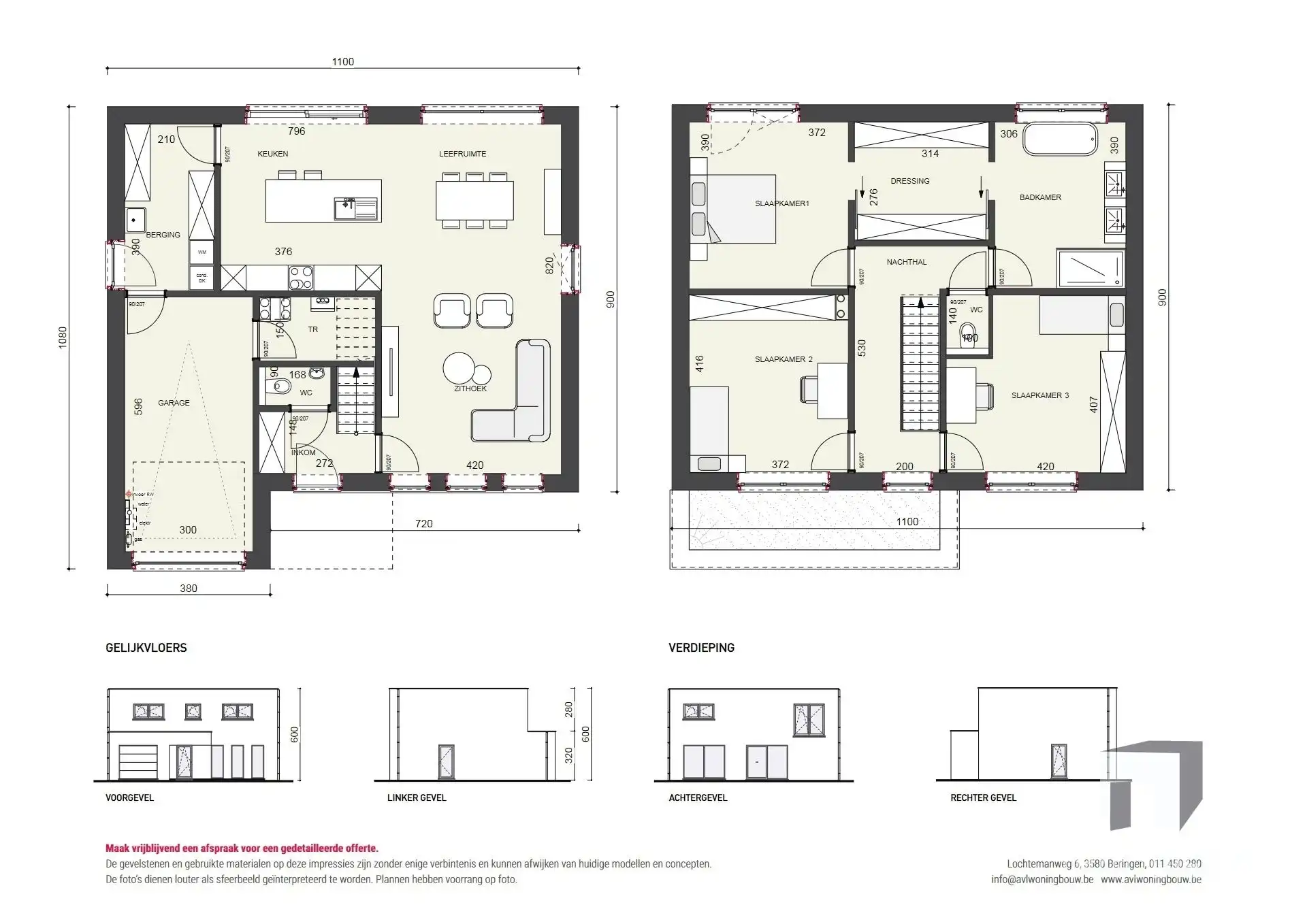 Villa op open bebouwing op 10a17ca  met achterliggende weide van 52,11 are foto 3