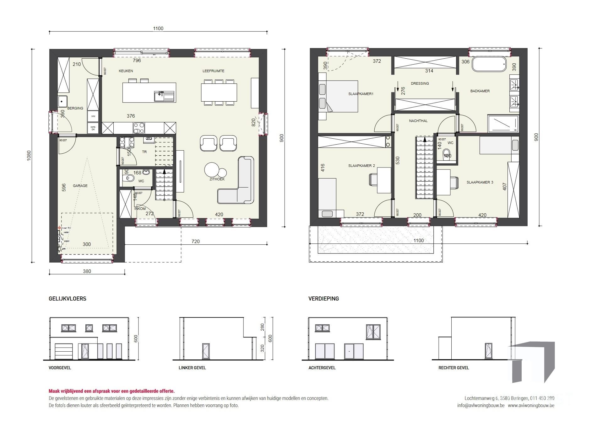 Villa op open bebouwing op 10a17ca  met achterliggende weide van 52,11 are foto 3