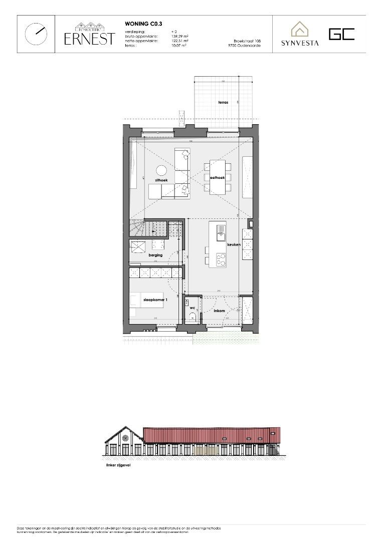 Modern huis met 3 slaapkamers en ruime vide – Nieuwbouwproject Ernest, Oudenaarde foto 3