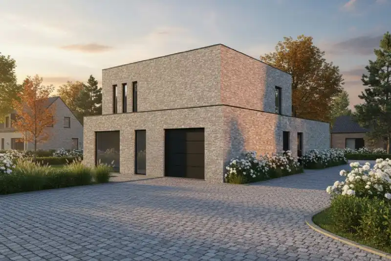 Nieuw te bouwen alleenstaande woning te Horebeke. foto {{pictureIndex}}