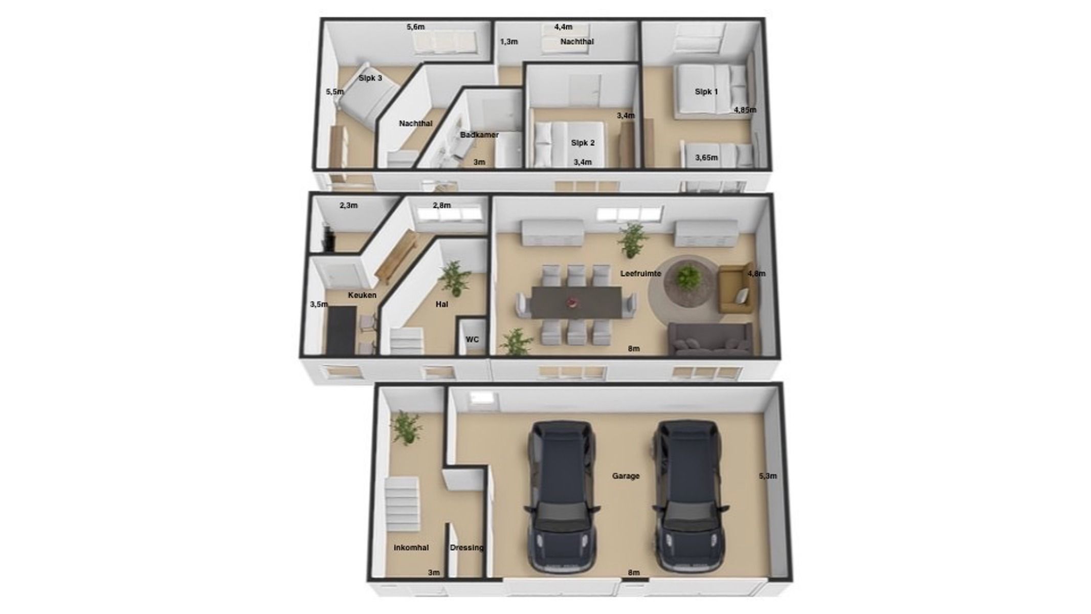 Lichtrijke, Ruime Woning met 3 SLPK, dubbele garage én tuin! foto 24