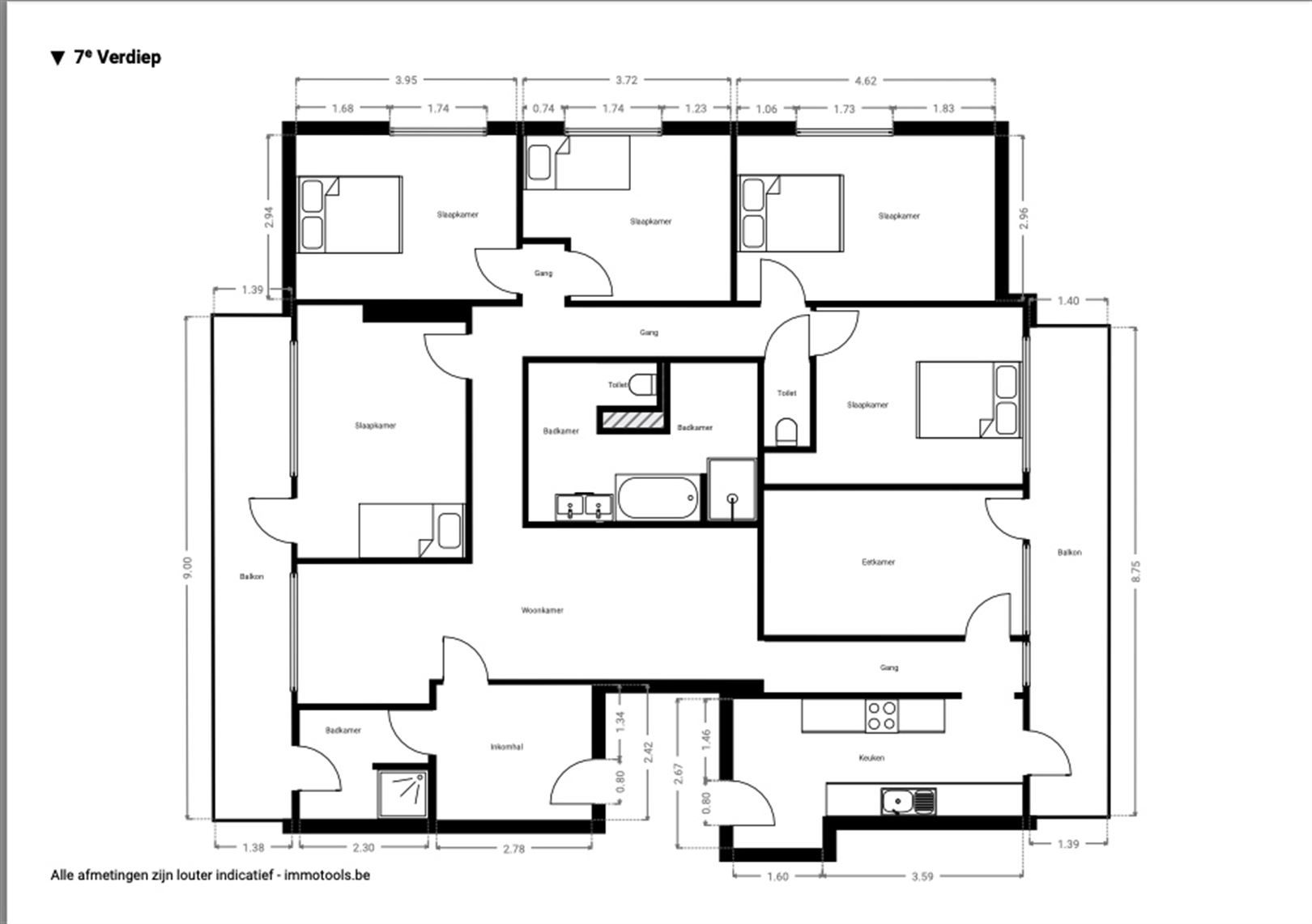 XXL-appartement met 6 slaapkamers foto 29